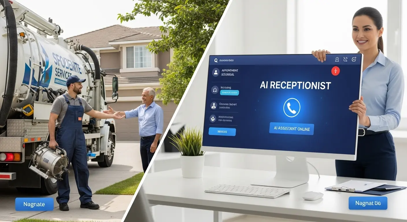 Septic company operations dashboard with AI automation
